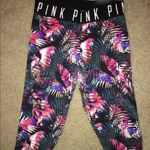 *SOLD* PINK Tropical 🌴 Ultimate Capri Leggings